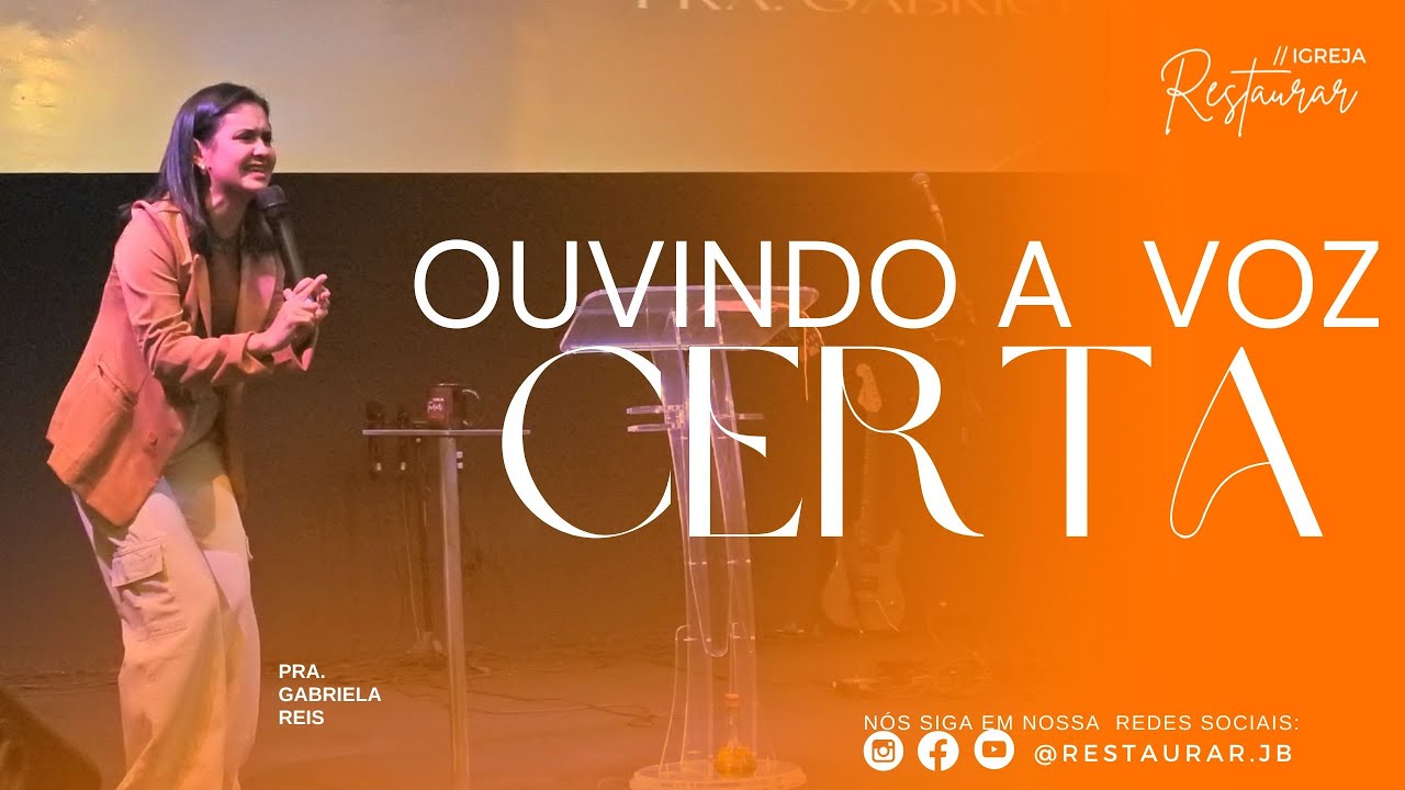 Ouvindo a voz certa (2 Samuel 9:6)| PRa. Gabriela Reis | Como ouvir a voz de Deus