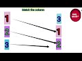 Match The Numbers L Match The Column L One Two Three L 12345 L Counting L Numbers L Numbers 1 To 10