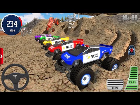 Juegos De Carros - Police Monster Truck Impossible Driver #2 - US Car Stunts Racing Android Gameplay