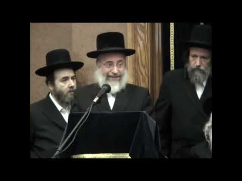 Rav Asher Weiss addressing the historic visit of Rav Shteinman & Gerrer Rebbe in LA (5764)