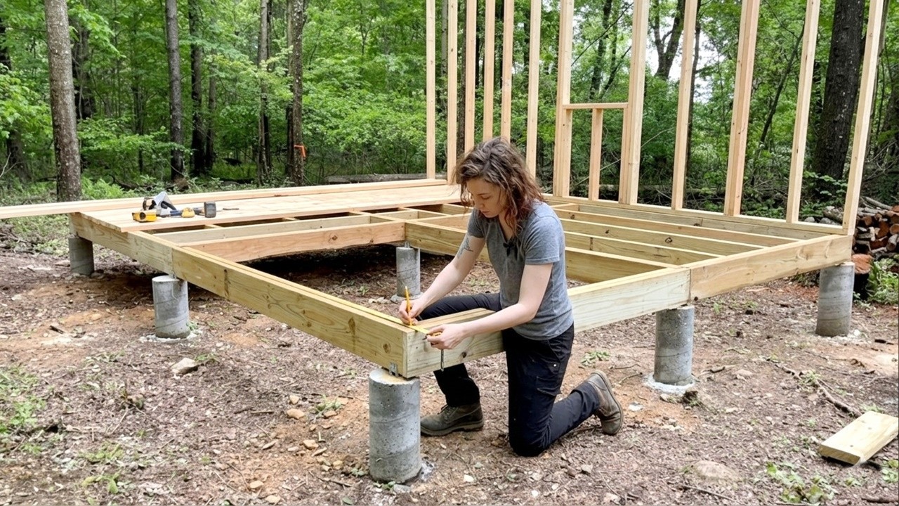 Woman Builds Dream Wood Cabin 25 Minutes -TIMELAPSE | Start to Finish by