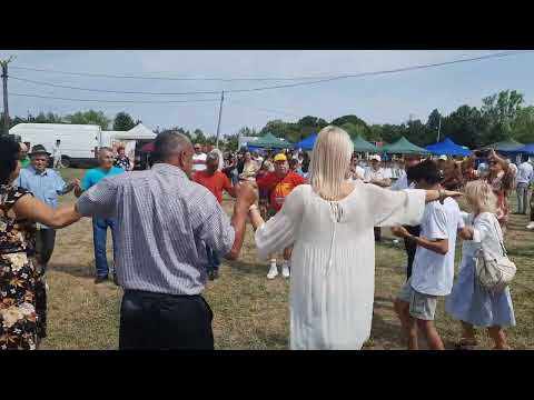 Hora de la Uda - Alina Gorghiu s-a prins în ea alături de săteni și de primar