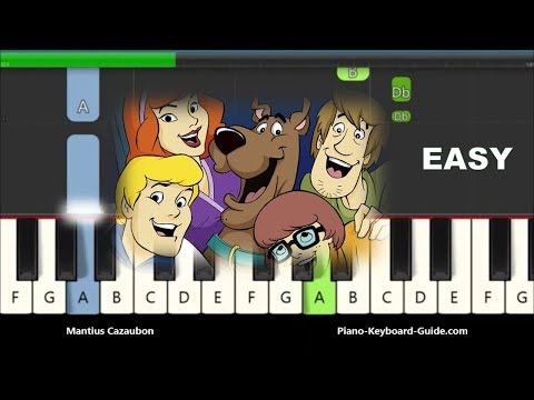 Scooby Doo Theme Song Easy Piano Tutorial - How To Play