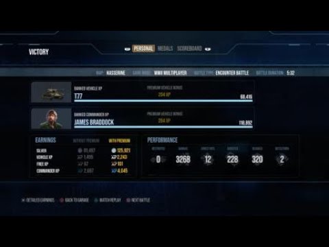 World of Tanks Console || T77 | 3268 DMG | Kasserine