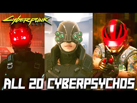 Cyberpunk 2077 - All Cyberpsycho Boss Fights (hardest difficulty)