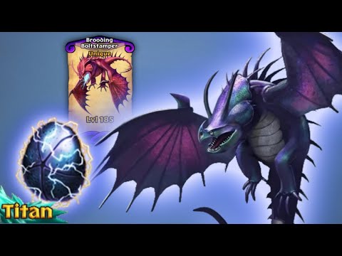 BROODING BOLTSTAMPER - Max Level 185 Titan Mode — Hybrid Dragon Showcase | Dragons: Rise of Berk