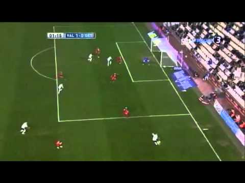 Roberto Soldado Goal (Valencia 1 - 0  Getafe) 21/12/2012