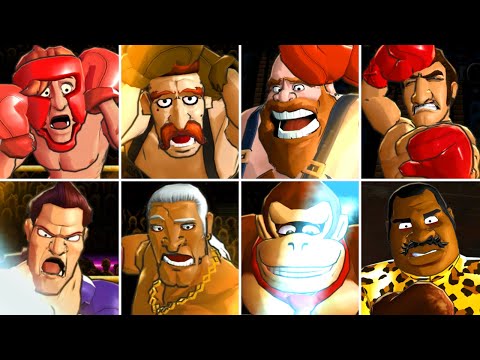 Punch-Out!! Wii HD - All Opponent Star Punch Reactions