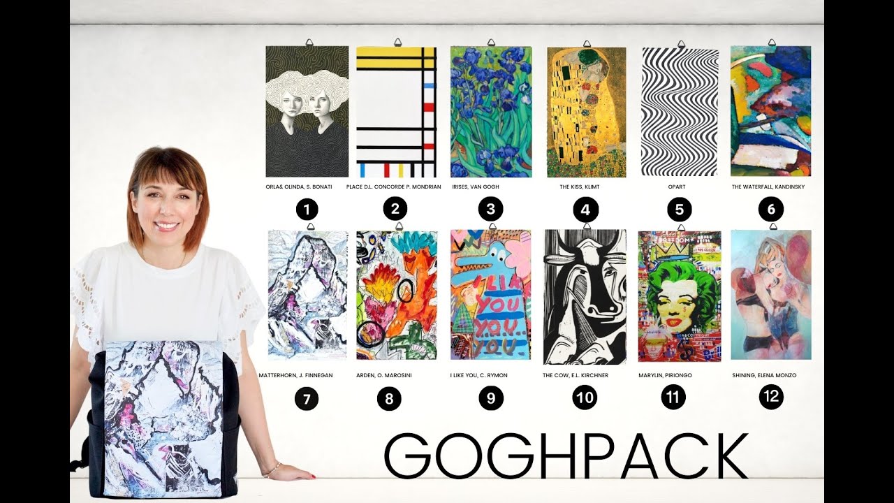 Goghpack: the first backpack that turns people in walking art galleries!