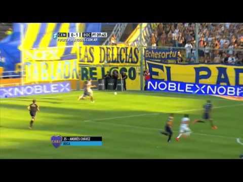 Gol de Chávez. Central 0 - Boca 1. Fecha 30. Primera División 2015. FPT.