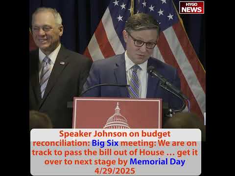 Speaker Johnson: Tax Bill 'On Track to Pass House by Memorial Day'; Bessent: 'Big Celebration by July 4th' -- Permanence and Certainty