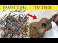 An Ukulele Made Using Thousands Of Small Pencils