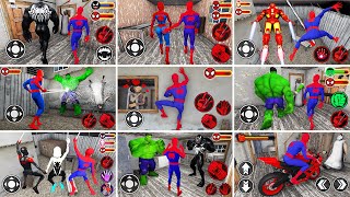 Playing as EVERYONE Compilation: SpiderMan, Hulk, IronMan, Venom in Granny House