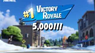 5,000 SOLO WINS!!!!! (Fortnite Battle Royale)