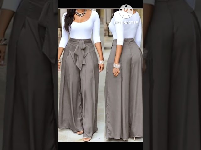 Vídeo relacionado con Pantalones de gasa de pierna ancha con estampado de tinta para mujer, estilo casual, estilo chino, de bambú, con decoración de serpentina, para verano, a, 31-35