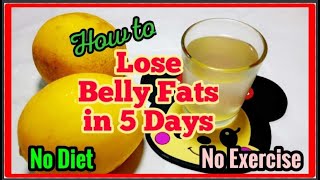 How to lose Belly Fat in 3 days Super Fast! NO DIET-NO EXERCISE