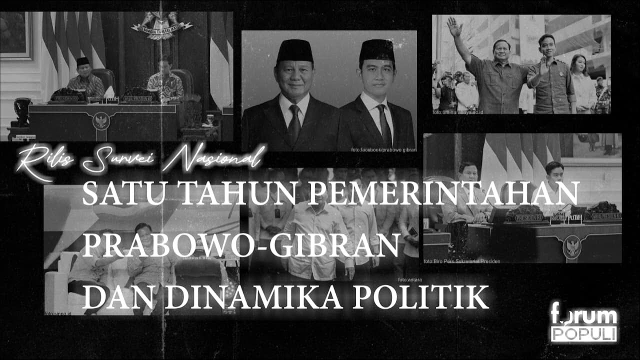 Rilis Survei Nasional: Satu Tahun Pemerintahan Prabowo-Gibran dan Dinamika Politik