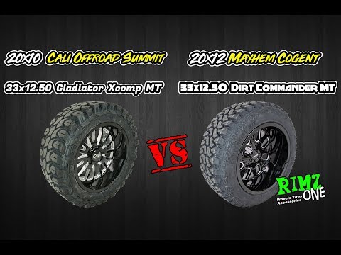 20x10 Cali Offroad Summit VS 20x12 Mayhem Cogent
