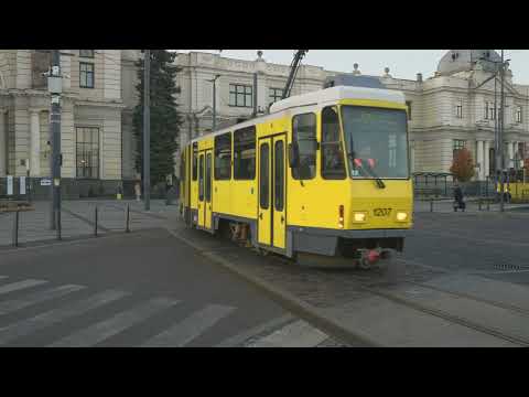 Ukraine, Lviv, tram 6 ride from Залізничний вокзал (118) to Трамвайне депо (676)