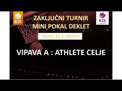 Mini pokal deklet - Vipava : Athlete Celje - za 3. mesto - Sezona 2015/16