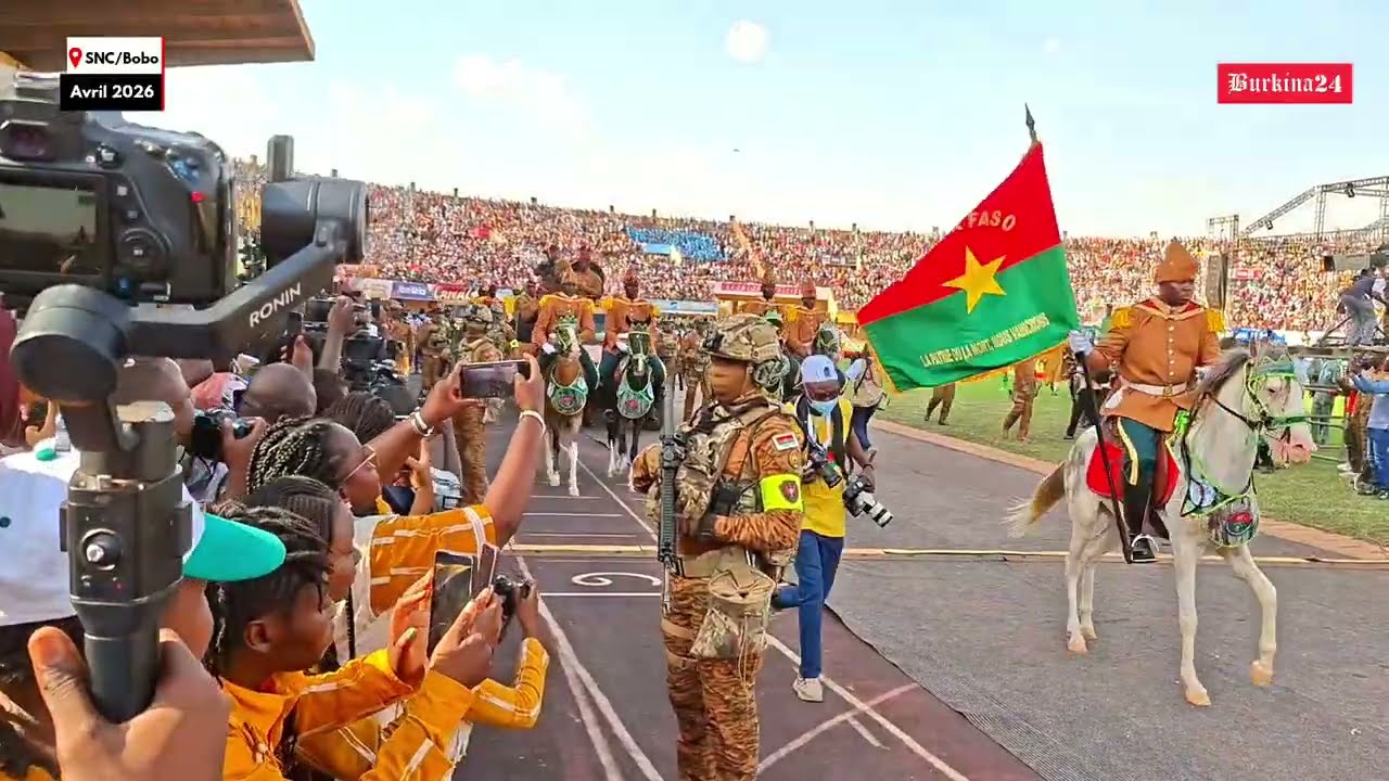 Accueil triomphal du Capitaine Ibrahim Traoré à la cérémonie d'ouverture de la SNC Bobo 2026
