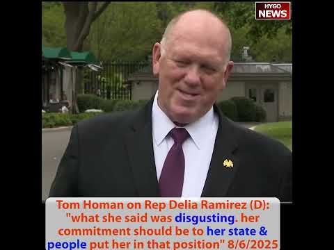 Tom Homan on Guatemalan Rep Delia Ramirez: disgusting; Zohran Mamdani new generation of leadership