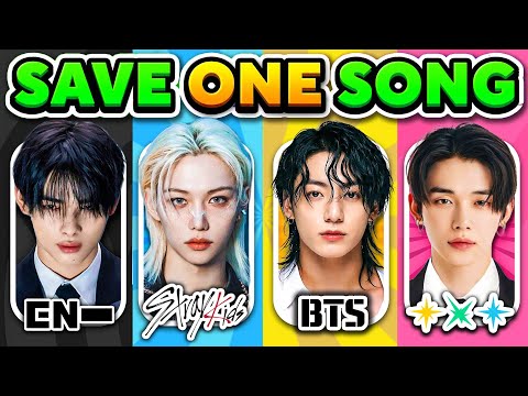 STRAY KIDS vs TXT vs BTS vs ENHYPEN - SAVE ONE SONG 🎵 KPOP QUIZ 2025