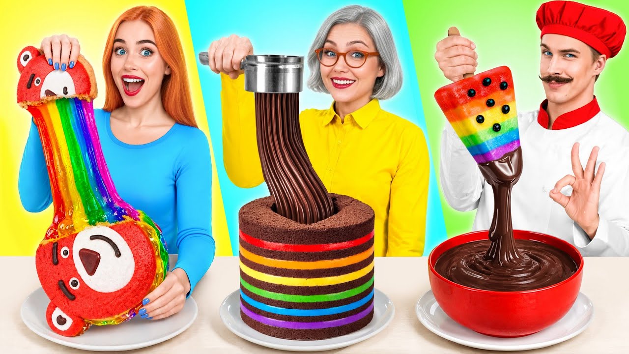 Rainbow Food Cooking Challenge | Amazing Kitchen Recipes by Multi DO Challenge