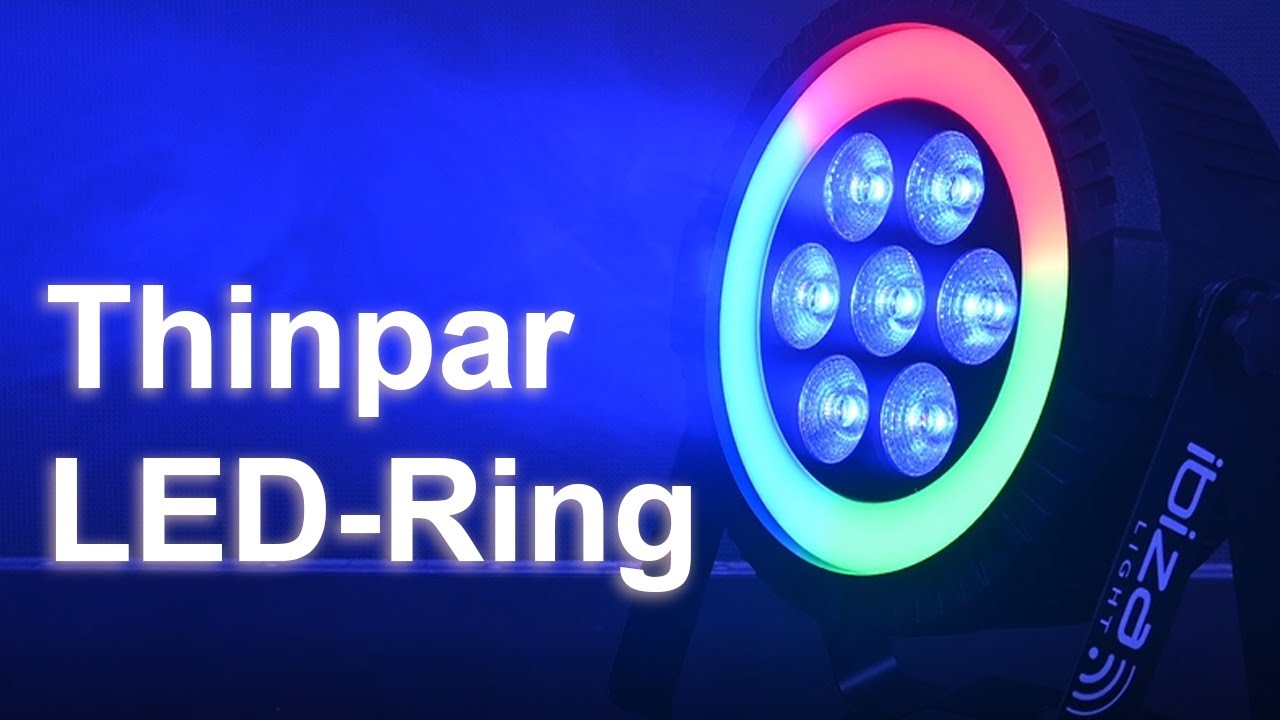 Pack de 8 Projecteurs Par THINPAR7x6-RGBW Ibiza Light Télécommande DMX