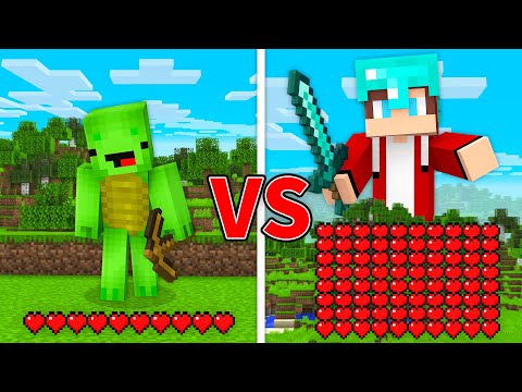 Minecraft But Mikey and JJ’s Hearts = Their Size (Maizen)