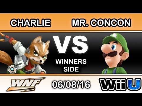 WNF 2.5 - A2 | Charliedaking (Fox) Vs. SS | Mr. ConCon (Luigi) Winners Side - Smash Wii U