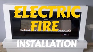 Preview of Electric feature fire 🔥 place installed #electrical #electricalwork.
