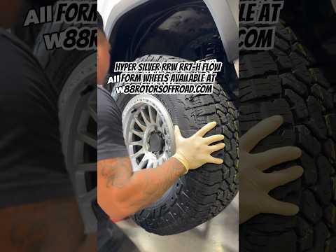 RRW RR7-H Flow Form Wheels in the new HYPER SILVER Color on a Tacoma