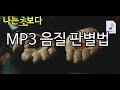 mp3 음질 구분하기