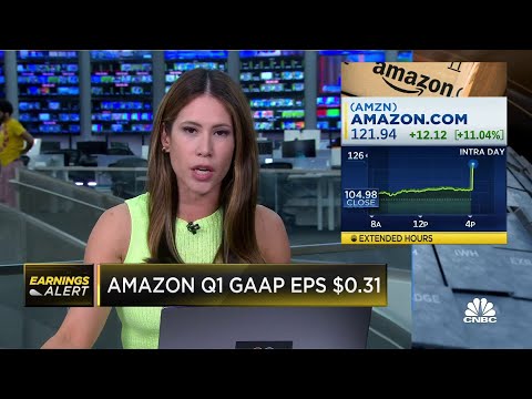 Amazon beats on revenue, shares jump 10 percent