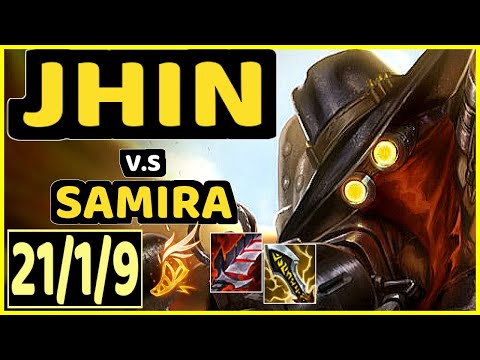 GUMAYUSI (JHIN) vs SAMIRA - QUADRAKILL 21/1/9 KDA BOTTOM ADC CHALLENGER GAMEPLAY - KR
