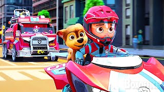 A missão de incêndio do Chase e do Ryder na cidade! | Melhores cenas de Patrulha Canina: O Filme 💛