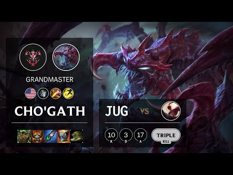 Cho'Gath Jungle vs Lee Sin - NA Grandmaster Patch 10.21