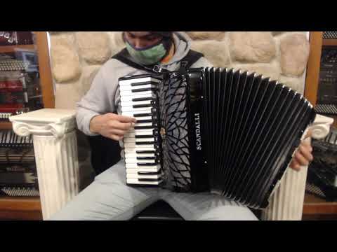 SCANAIRIIHBK - Black Scandalli Air II Piano Accordion LMMH 34 96 $7499