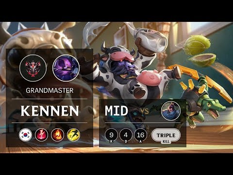 Kennen Mid vs Yasuo - KR Grandmaster Patch 9.22