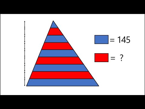 Can You Calculate How Much Area The Red Region Covers In This Triangle?