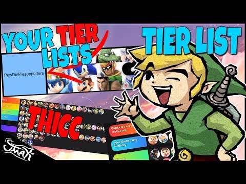 Smash Bros Ultimate Tier List Based on EVERYONES TIER LIST