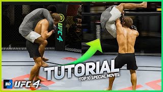 UFC 4 Top 10 Special Attacks/Moves Tutorial and Guide for Beginners