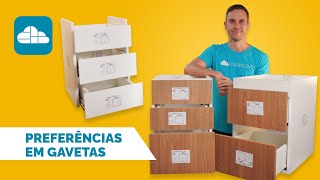 Preferências em gavetas no Cortecloud - Como alterar e predefinir