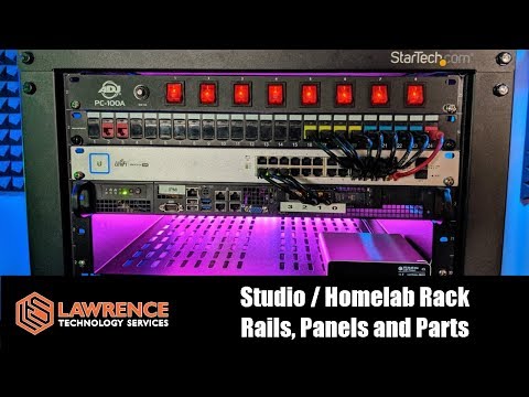Our Studio / Homelab Rack, Rails, Patch Panel, Cables and Parts Setup