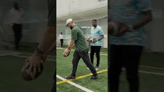 Asamoah Gyan Tries Football | Edmonton Elks x Baby Jet