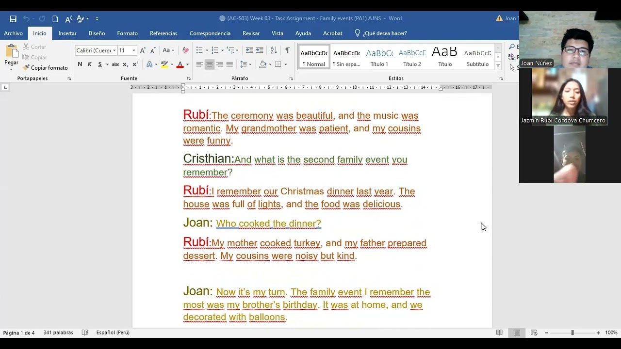 🔴 (AC-S03) Week 03 - Task: Assignment - Family events (PA1)