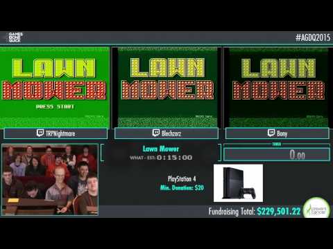 Lawn Mower Race by Bony, Nightmare, and Blechy in 8:37 - AGDQ2015 - Part 52