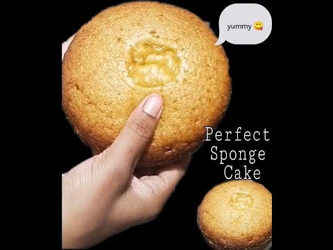 Without egg perfect sponge cake, How to make a perfect yellow sponge cake, Easy sponge cake.