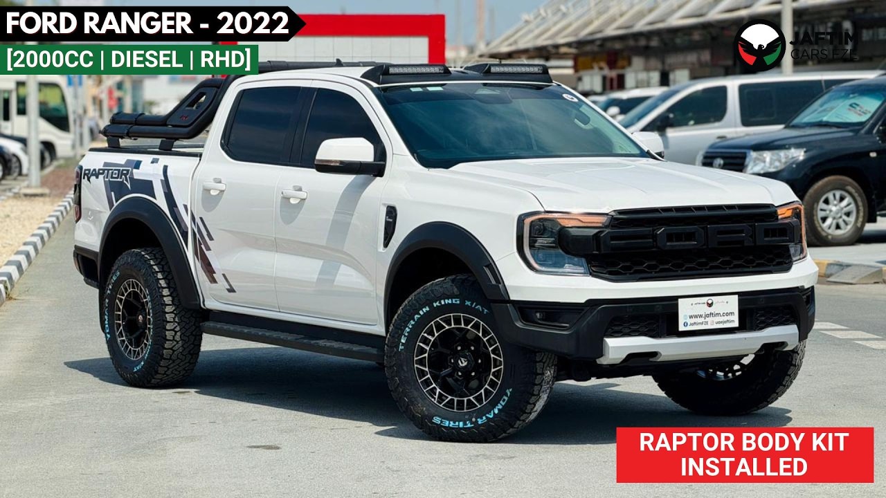 Ford Ranger 2022 | 2.0L DIESEL ENGINE | AT| RHD| HEAVY 4X4 SPORT BAR | ROOF MOUNTED LED LIGHTS | TESLA STYLE MUL video